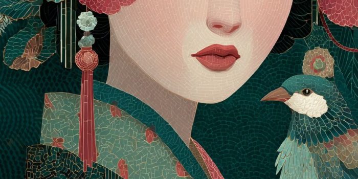 AI提示词_数字插图展示了一位灵感来自日本绘画的美丽女性_chatgpt中文版缩略图