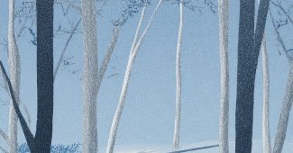 AI提示词_冬天，一个人沿着曲折的小路行走，四周是高大的白干蓝叶树，氛围宁静而神秘，传达出自由与沉思_chatgpt会员值得买吗缩略图