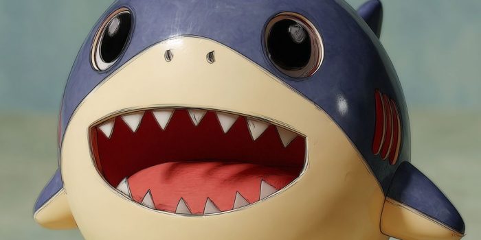 ChatGPT提示词_低多边形可爱鲨鱼3D渲染模型_chatgpt会员费多少钱缩略图