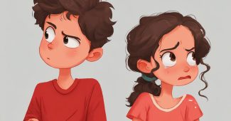 ChatGPT_AI提示词_两个兄妹互相烦恼，男孩困惑地看着镜头，女孩在哭泣_chatgpt国内接口缩略图