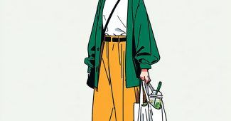 AI提示词_可爱的动漫女孩手提便利店袋，穿着时尚现代的衣服，面带温柔微笑_chatgpt官网网址缩略图