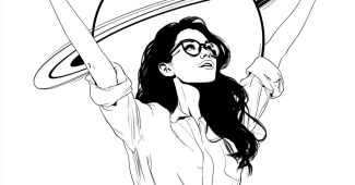 AI提示词_一位戴眼镜的黑发女性在巨大的土星下伸展双臂，触摸行星的光环_chatgpt怎么在中国使用缩略图