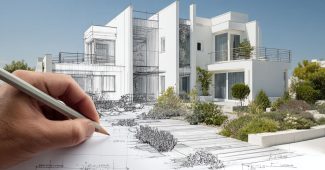 ChatGPT_AI提示词_一张手绘的现代房屋建筑蓝图，背景是真实照片_chatgpt5多少钱缩略图