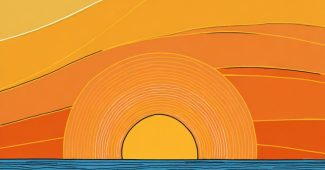 ChatGPT_AI提示词_一幅简单线条的海洋插图，描绘了夕阳和柔和的波浪_chatgpt会员多少钱一年缩略图