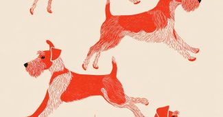 ChatGPT提示词_极简风格的艾尔戴尔犬插图，线条简洁，颜色平面，注重形态与运动_chatgpt购买会员缩略图