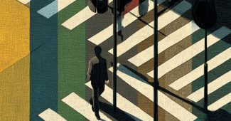 AI提示词_夜晚街角交通灯与斑马线中的行人_chatgpt会员费多少钱缩略图