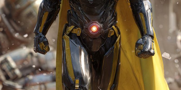 ChatGPT_AI提示词_Wreck在穿着黑黄色未来主义盔甲时展现出超现实的细节_chatgpt在线网页版官方缩略图