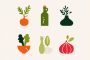 ChatGPT_AI提示词_六个植物食品图标，简约设计，白色背景_chatgpt免费吗缩略图