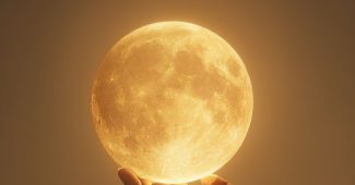 ChatGPT提示词_一个人手持月饼仰望夜空中的金色满月_chatgpt5.0可以用吗缩略图