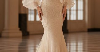 AI提示词_香槟金色美人鱼裙，露肩蕾丝上衣_chatgpt会员有什么功能缩略图