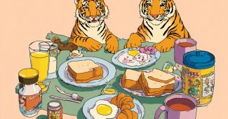 ChatGPT提示词_奇趣儿童风格的老虎早餐_gpt帐号购买缩略图