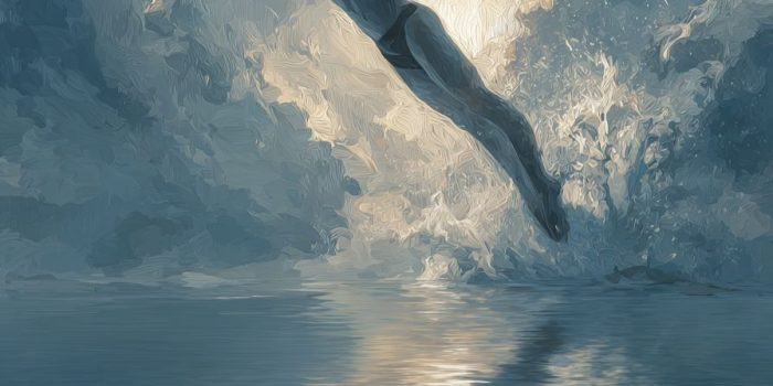 ChatGPT提示词_潜水员在平静水面上空飞行，夕阳下身姿优雅_chatgpt注册教程缩略图