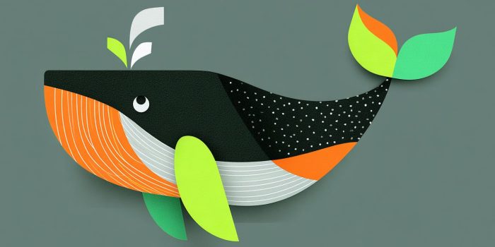 ChatGPT提示词_低多边形几何纸鲸雕塑在空中飞翔_chatgpt会员缩略图