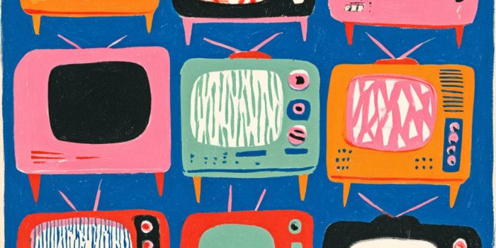 ChatGPT提示词_六台电视以网格排列的矢量插图_chatgpt会员充值缩略图