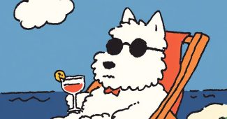 ChatGPT提示词_西高地白 Terrier 坐在沙滩椅上享受饮品_chatgpt中文官网缩略图