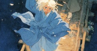 ChatGPT_AI提示词_一位日本尼姑在夜晚的木桥上挥舞长刀，金发武士女孩跳跃躲避_gpt会员怎么开缩略图