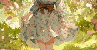 ChatGPT提示词_一个夏日花园里穿着春季花朵裙子的可爱女孩_chatgpt会员多少钱一年缩略图