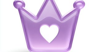 ChatGPT_AI提示词_一个紫色三维皇冠图标，周围透明效果和内部灯光，背景为白色，并添加一个心形_chatgpt5.0官网中文版缩略图