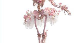 ChatGPT_AI提示词_一个全身透明的女性骷髅面对镜头，展现出希望的姿态_国内如何开通gpt会员卡缩略图