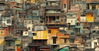 ChatGPT_AI提示词_以大量房屋拼贴合成的未来城市艺术创作_chatgpt会员多少钱一年缩略图