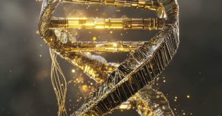 ChatGPT_AI提示词_黄金繁荣基因组呈现出精致的DNA-like分子结构_chatgpt中文缩略图