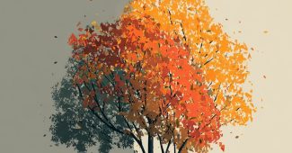 ChatGPT提示词_一棵秋天的树下有长椅，色彩斑斓的树叶_chatgpt plus free缩略图