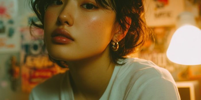 ChatGPT提示词_一位年轻日本女性的高真实感肖像，穿着白色T恤，带有自然妆容和凌乱的短黑发_chatgpt怎么在中国使用缩略图