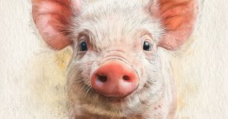 ChatGPT_AI提示词_一幅可爱的小猪的水彩插图_gpt会员充值wildcard缩略图