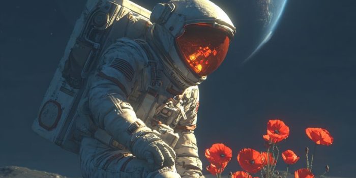 ChatGPT_AI提示词_一位宇航员在月球上观察红色罂粟花_chatgpt在线试用缩略图