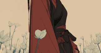 ChatGPT提示词_一位微笑的中国女巫站在花田中_chatgpt plus官网缩略图