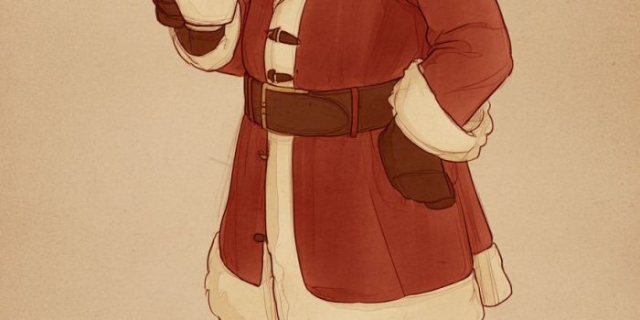 AI提示词_圣诞老人拿着咖啡杯的插图_gpt会员多少钱一个月缩略图