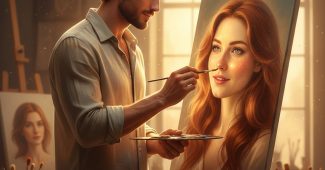 ChatGPT_AI提示词_一位28岁的艺术家专注地为一位美丽女子画肖像_chatgpt购买账号缩略图