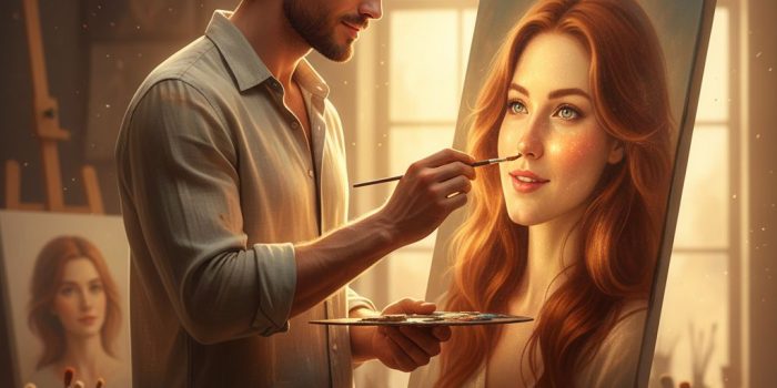 ChatGPT_AI提示词_一位28岁的艺术家专注地为一位美丽女子画肖像_chatgpt购买账号缩略图