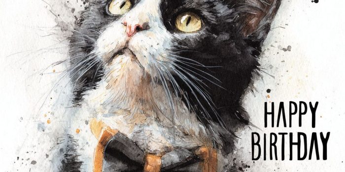 ChatGPT_AI提示词_一只水彩画风格的快乐可爱的礼服猫，生日快乐_chatgpt在线网页使用缩略图