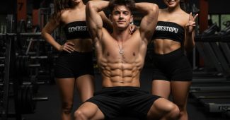 ChatGPT_AI提示词_年轻男性和女生在黑暗健身房中休闲摆姿势_chatgpt会员多少钱一年缩略图