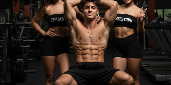 ChatGPT_AI提示词_年轻男性和女生在黑暗健身房中休闲摆姿势_chatgpt会员多少钱一年缩略图