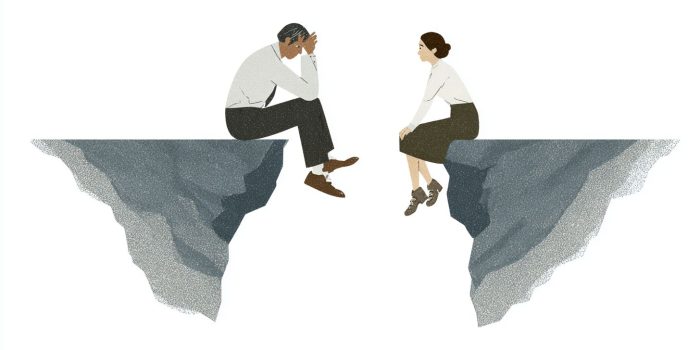 AI提示词_一男一女坐在深渊边缘，正面相对，显得随时会滑落_chatgpt plus缩略图