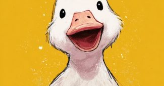 ChatGPT提示词_可爱白鸭头像，快乐表情，简单插画风格_chatgpt会员值吗缩略图