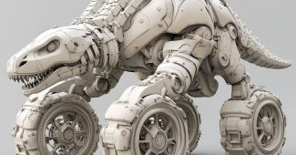 ChatGPT提示词_创建一个机械恐龙的详细三维模型，基于草图_chatgpt会员收费标准缩略图