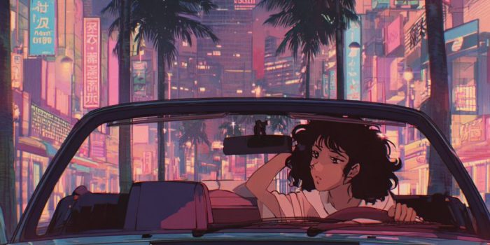 AI提示词_一位时尚女性驾驶着敞篷车，怀旧的80年代风格_chatgpt50官网中文版缩略图