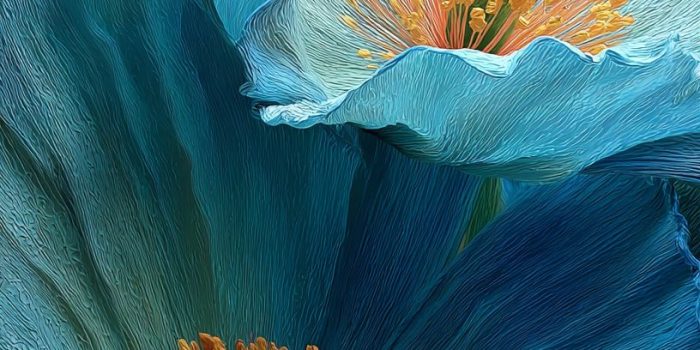 ChatGPT_AI提示词_图像展示两朵生动的蒂芙尼蓝罂粟花_chatgpt会员值得买吗缩略图