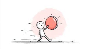 ChatGPT_AI提示词_一个简单的火柴人正在按一个象征行动的大按钮_chatgpt5登录缩略图