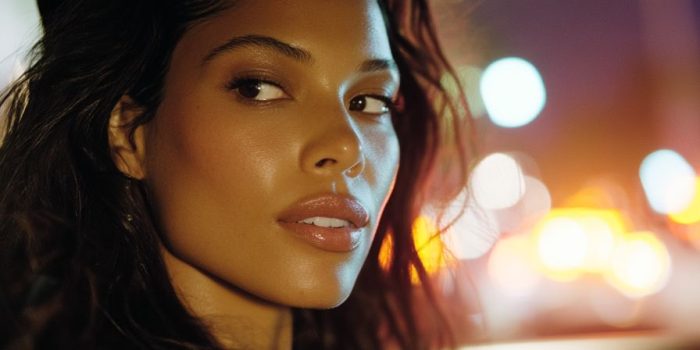 ChatGPT_AI提示词_一位时尚优雅的24岁女性驾驶着豪华黑色跑车，望向后视镜，城市灯光璀璨_chatgpt会员多少钱一次缩略图