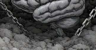 ChatGPT提示词_一个小人执着地面对着被锁住的脑袋，传达出神秘和希望_国内如何买gpt会员卡便宜一点缩略图