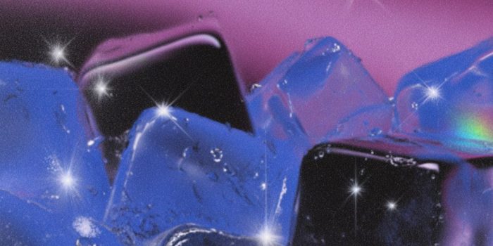 ChatGPT_AI提示词_一幅梦幻超现实的插图，展示冰块紧密填满整个框架，色彩绚丽的迪斯科灯光照亮每个冰块_chatgpt官网网址缩略图