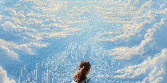 AI提示词_一个可爱的八岁小女孩骑着共享单车穿越上海的蓝天_chatgpt50官网中文版缩略图