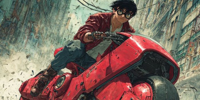 AI提示词_一个青少年骑着未来感十足的红色摩托车在反乌托邦城市中急停_如何购买gpt会员最便宜缩略图