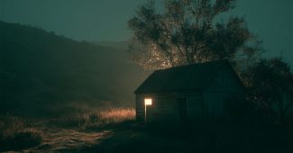 ChatGPT提示词_这是一幅受到《绝命毒师》启发的西部风格电影画面，呈现出沙漠小屋内部微弱灯光的紧张氛围_chatgpt在线试用缩略图