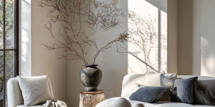 ChatGPT_AI提示词_创造一个有机现代风格的客厅，体现了侘寂美学_chatgpt plus缩略图