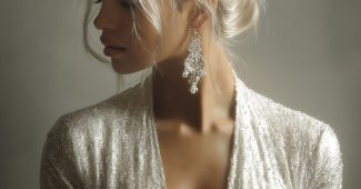 AI提示词_一位美丽女性的超逼真肖像，穿着深白色V领蕾丝夺目晚礼服_chatgpt官网在线网页版缩略图